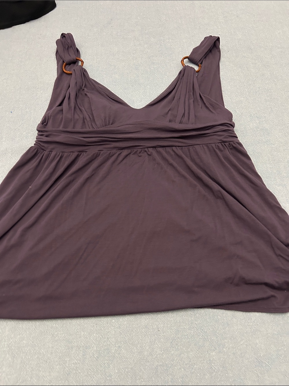 Victoria's Secret Bra Tops Plum Tank with Wooden Ring Straps